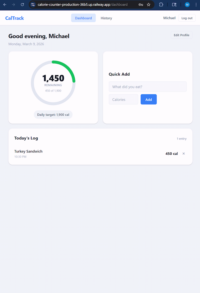 Calorie Counter screenshot