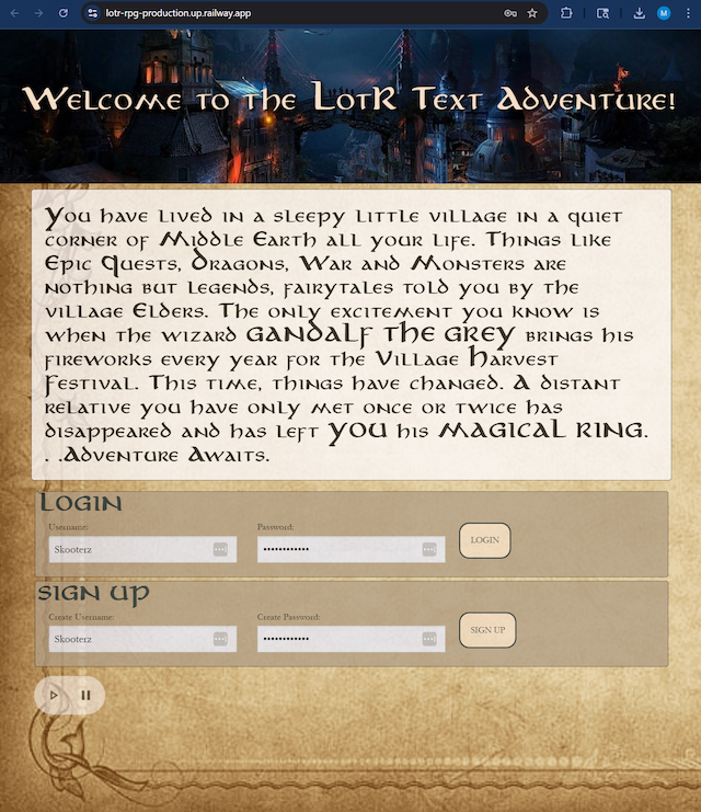 LOTR RPG screenshot